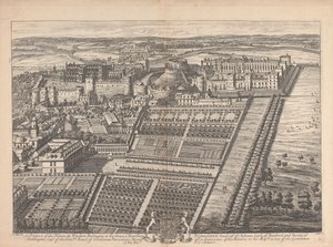 Ein Ausblick auf das Haus in Windsor, das seiner Gnaden Charles Beauclerck gehört von Johannes Kip
