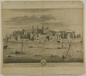 Der Tower von London, Platte fünf aus Britannia Illustrata von Johannes Kip