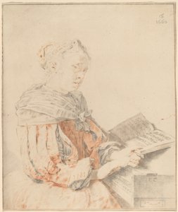 Junges Mädchen am Keyboard, 1767