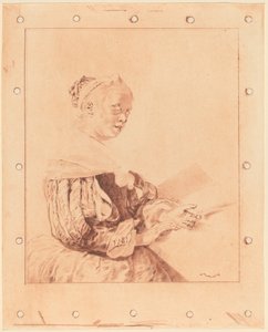 Junges Mädchen am Klavier, 1767 von Johannes Kornlein