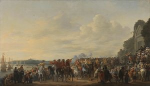 Ankunft von Prinz Wilhelm II. auf dem Anwesen Welna an der Amstel während des Angriffs auf Amsterdam, 31. Juli 1650 von Johannes Lingelbach