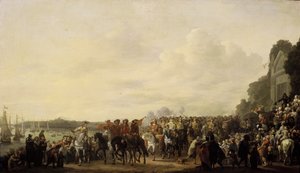 Karl II. hält auf dem Anwesen von Wema an der Rotte auf seiner Reise von Rotterdam nach Den Haag, 25. Mai 1660