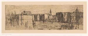 Ansicht von Amsterdam mit im Bau befindlichen Häusern