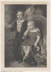 Porträt von Willem, Prinz der Niederlande, und Maurits, Prinz der Niederlande von Johannes Philippus Lange