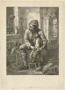 Mann verbindet sein Bein von Johannes Schoenmakers