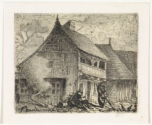 Häuschen in Auschwitz in Böhmen von Johannes Tavenraat