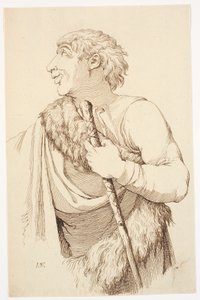 Hirte mit Stab in der Hand