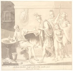 M. Curius Dantatus verachtet die Geschenke der samnitischen Gesandten. Plutarch: in vita. Caton Censoris. von Johannes Wiedewelt