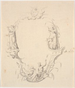 Entwurf für eine Titelvignette zu einer Seekarte (mit dem Text: Pass Kaart over Kattegattet, herausgegeben vom Seekartenarchiv 1799)