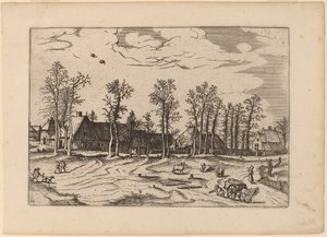 Bauernhöfe von Johannes and Lucas van Doetechum after Master of the Small Landscapes
