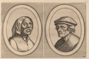 "Baef Schol-becx" und "Spruyt Vroegh-bedorven" von Johannes and Lucas van Doetechum after Pieter Bruegel the Elder