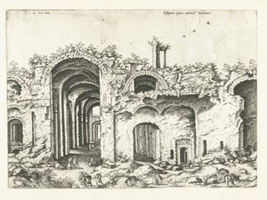 Dritte Ansicht der Thermen des Diokletian von Johannes of Lucas van Doetechum (attributed to)