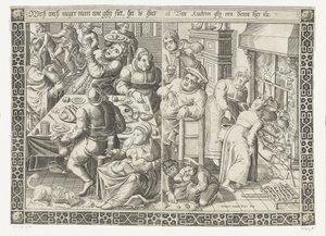 Die fette Küche von Johannes of Lucas van Doetechum