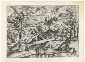 Landschaft mit Taufe Christi