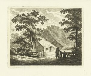 Landschaft mit Bauernhof und Hof mit Zaun von Johannes van Cuylenburgh