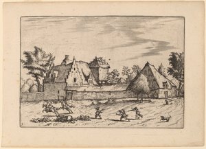 Höfe in einem Hof von Johannes van Doetechum, the Elder and Lucas