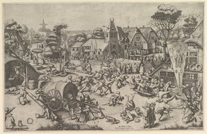 Die Kirmes des Heiligen Georg, ca. 1569, gedruckt 1601 von Johannes van Doetecum I