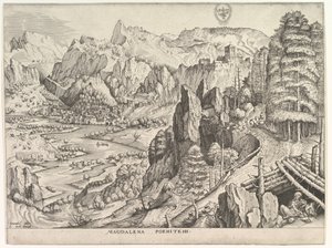Die reuige Magdalena Magdalena Poenitens aus Die großen Landschaften, ca. 1555-56