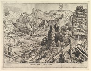 Die reuige Magdalena aus Die großen Landschaften von Johannes van Doetecum I