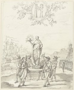 Allgemeine Bewaffnung, Dekoration auf dem Kadijksplein, 1795 von Johannes van Dregt (rejected attribution)
