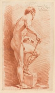 Stehender männlicher Akt, von der Seite gesehen (1. Preis 1773)