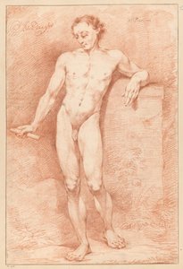 Stehender männlicher Akt, von vorne gesehen (3. Preis 1768) von Johannes van Dregt