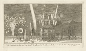 Feuerwerk bei einem Pavillon von Johannes van Hiltrop