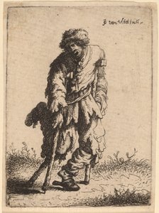 Bettler mit Holzbein