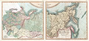Karte des Russischen Reiches, unterteilt in seine Gouvernements von John (after) Cary