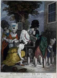 Miss Tipapin geht auf alle Neun (veröffentlicht von Carington Bowles)