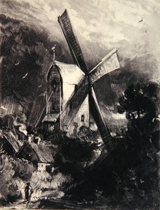 Mühle bei Brighton, graviert von David Lucas, ca. 1830 von John (after) Constable
