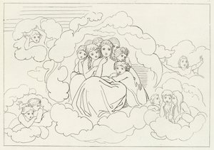 Himmlische Meteore, Paradies, Gesang 30 (Stich) von John (after) Flaxman