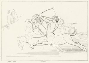 Begegnung mit den Kentauren, Inferno, Gesang 12 (Gravur) von John (after) Flaxman