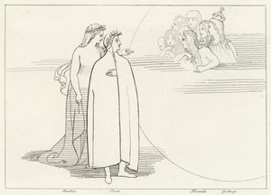 Bewohner des Mondes, Paradies, Gesang 3 (Gravur) von John (after) Flaxman