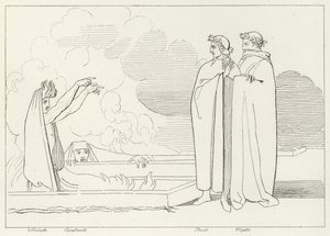 Die feurigen Gräber, Inferno, Gesang 10 von John (after) Flaxman