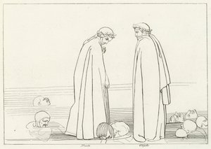 Der gefrorene See, Inferno, Gesang 32 (Gravur) von John (after) Flaxman