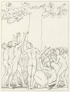 Die Unmäßigen, Fegefeuer, Gesang 24 (Gravur) von John (after) Flaxman