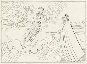 Der Planet Venus, Paradies, Gesang 8 (Gravur) von John (after) Flaxman