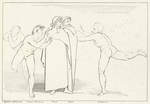 Der Regen aus Feuer, Inferno, Gesang 16 (Gravur) von John (after) Flaxman