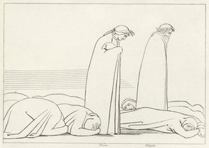 Das Reich der Habgier, Fegefeuer, Gesang 19 (Gravur) von John (after) Flaxman