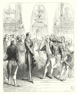 Prinz Albert und die königlichen Kommissare bei der Großen Ausstellung von 1851, Kristallpalast, Hyde Park, London (Gravur)