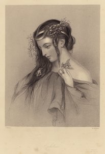 Shakespeare: Hamlet, Ophelia, Akt IV, Szene V (Gravur) von John (after) Hayter