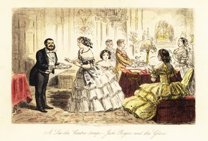 Nachmittagstee in einem viktorianischen Salon von John (after) Leech