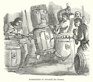 Ermordung von Artaveldt dem Brauer (Gravur)