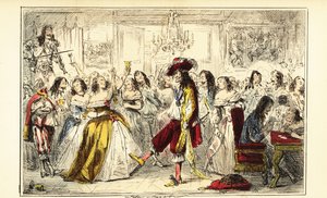 König Karl II. auf einer Tanzparty während der Restauration, um 1660 von John (after) Leech