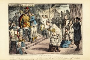 König Edward III. von England nach der Belagerung von Calais im Jahr 1347