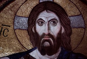 Christus Pantokrator, Mosaik im Kloster Daphni (UNESCO-Welterbe)