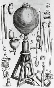 Neue physikalisch-mechanische Luftversuche, von Robert Boyle (1627-1691), Gravur von Walter Charles Mills