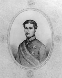 Porträt von Ferdinand IV. von Habsburg-Lothringen (1835-1908), letzter Großherzog der Toskana von 1859 bis 1860, Gravur