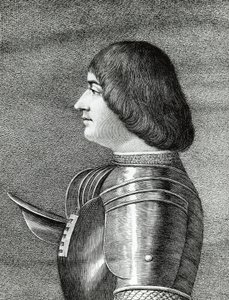 Porträt von Ludovico Sforza, bekannt als Il Moro (1452-1508), Herzog von Mailand, Gravur